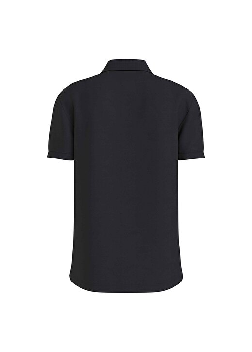 Calvin Klein Jeans Düz Siyah Erkek Polo T-Shirt J30J322856BEH_LOGO TAPE POLO 4