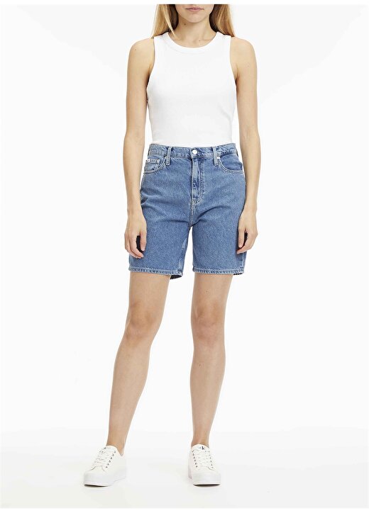 Calvin Klein Jeans Mavi Kadın Blok Denim Şort J20J2211811A4 1