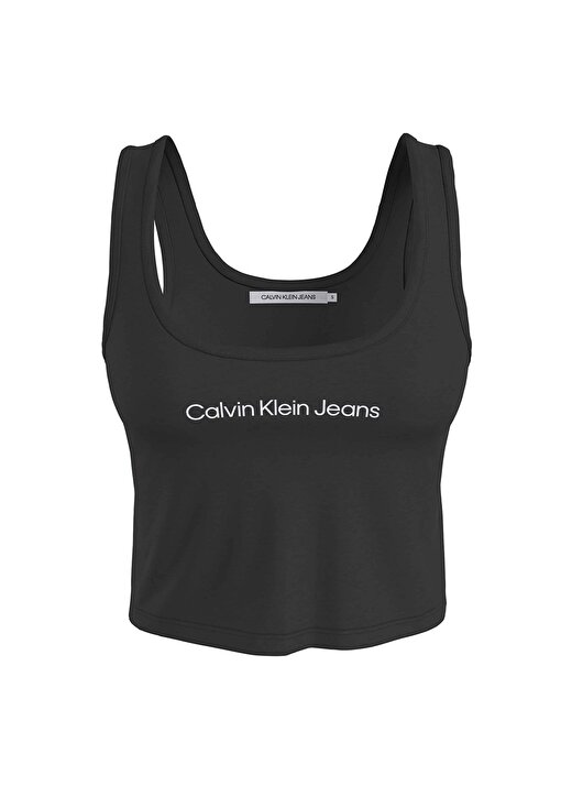 Calvin Klein Jeans Siyah Kadın Bisiklet Yaka Kolsuz T-Shirts J20J221064BEH 1