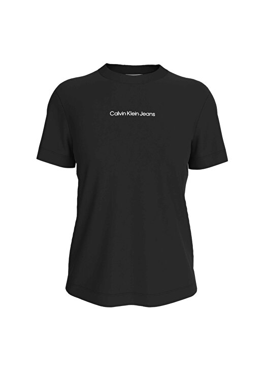 Calvin Klein Jeans Siyah Kadın Bisiklet Yaka T-Shirts J20J221065BEH 1