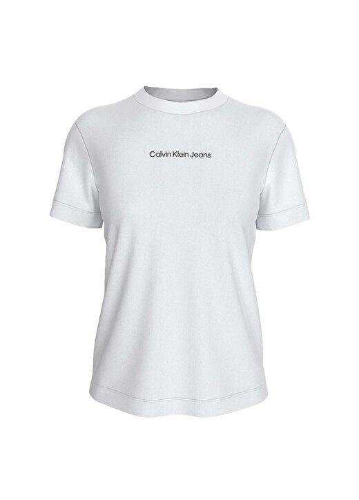 Calvin Klein Jeans Beyaz Kadın Bisiklet Yaka T-Shirts J20J221065YAF 1