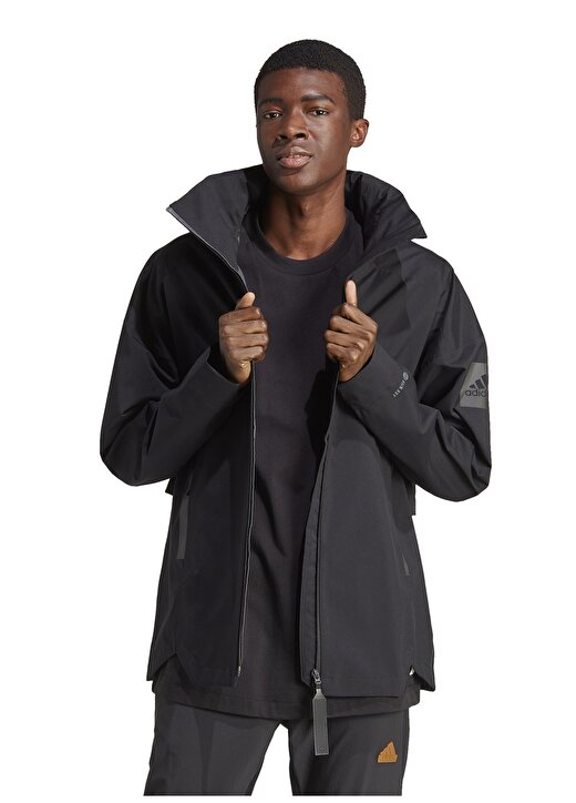 Adidas Normal Siyah Erkek Ceket HT8770 MYSHELTER R.R J 2