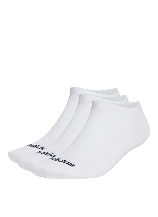 adidas Beyaz - Siyah Unisex 3lü Spor Çorap HT3447 T LIN LOW 3P   1