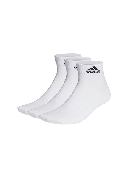 Adidas Beyaz - Siyah Unisex 3Lü Spor Çorap HT3468 T SPW ANK 3P 1