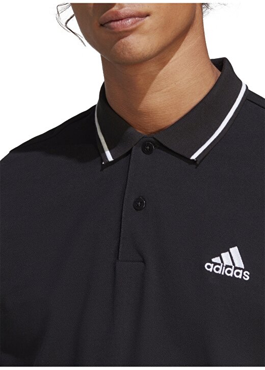 Adidas Dik Yaka Düz Siyah Erkek T-Shirt IC9314 M SL PQ PS 2