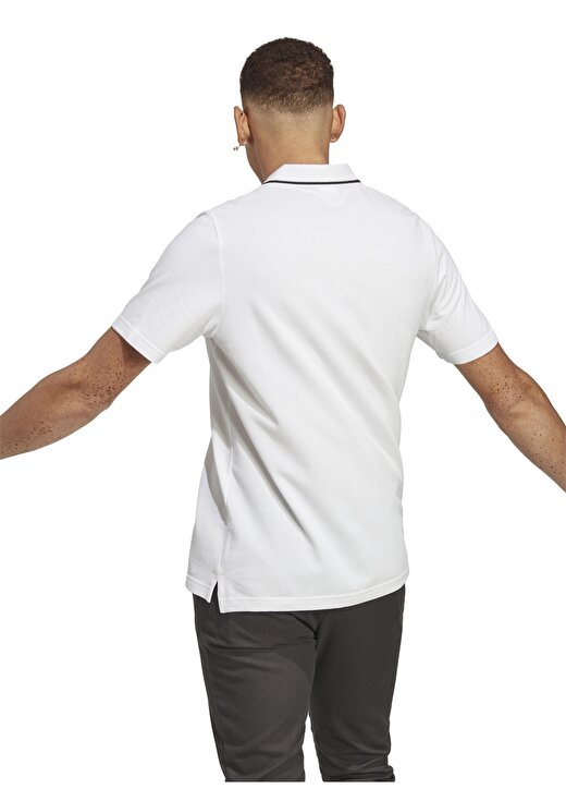 Adidas Dik Yaka Düz Beyaz Erkek T-Shirt IC9315 M SL PQ PS 3