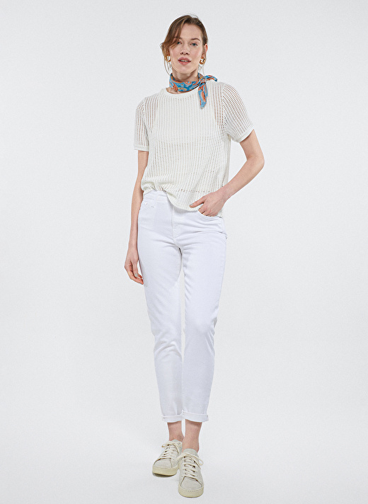 Mavi CINDY White  Beyaz Kadın Denim Pantolon M100277-81362 2
