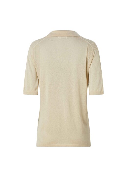 Calvin Klein Gömlek Yaka Bej Kadın T-Shirt K20K205268ACN 4