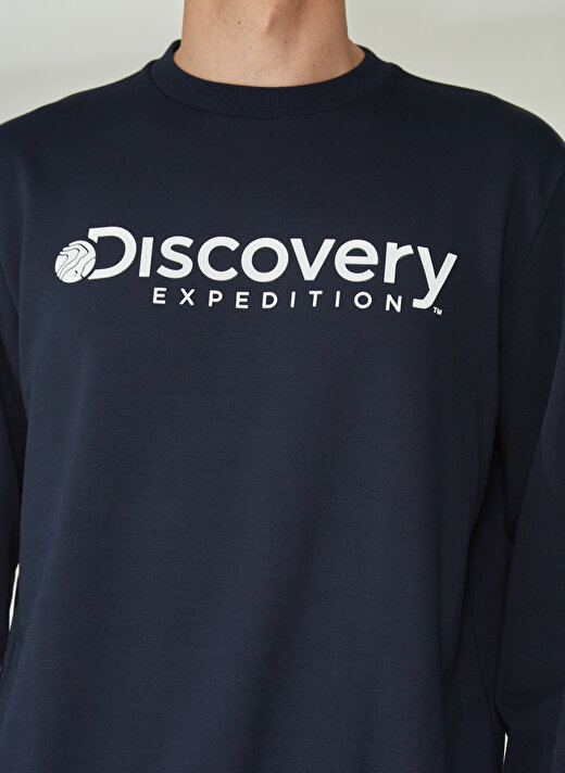 Discovery Expedition Bisiklet Yaka Lacivert Erkek Sweatshırt ENERGY 4