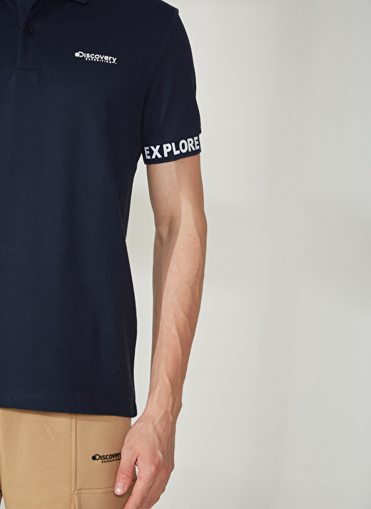 Discovery Expedition Polo Yaka Düz Lacivert Erkek T-Shirt DUK 4