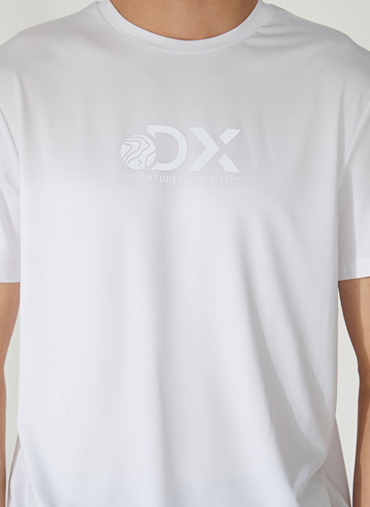 Discovery Expedition Bisiklet Yaka Düz Kırık Beyaz Erkek T-Shirt IMAG 4