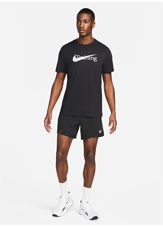 Nike Siyah Erkek Bisiklet Yaka T-Shirt CZ7989-010 M NK DFC TEE SW TRAINING 2