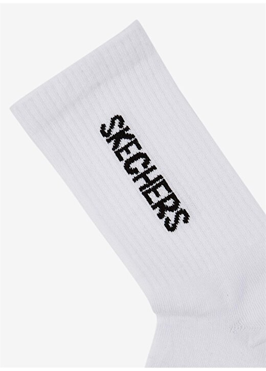 Skechers Unisex Beyaz Çorap S221513-100 U Crew Cut Sock 3