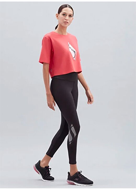 Skechers Siyah Kadın Tayt S221139-001 W Big Logo Legging 4