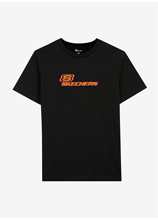 Skechers Yuvarlak Yaka Düz Siyah Erkek T-Shirt S231268-001 M Graphic Tee Crew Neck 1