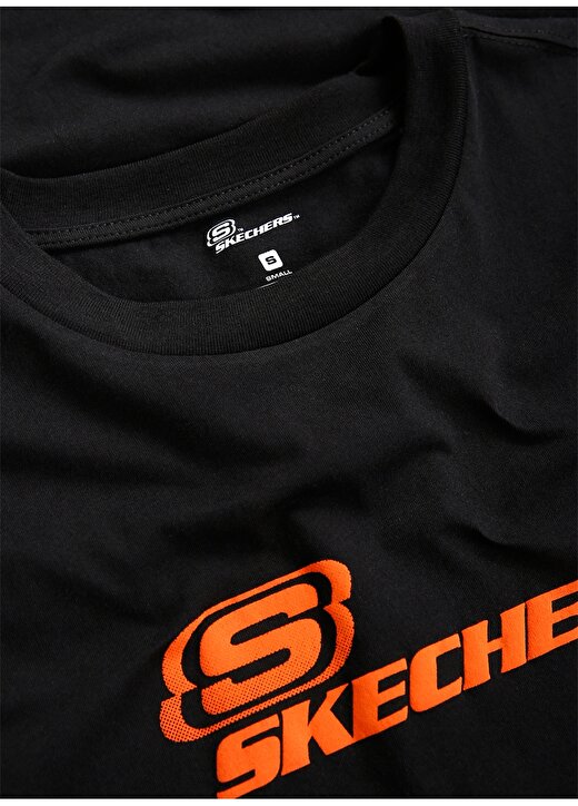 Skechers Yuvarlak Yaka Düz Siyah Erkek T-Shirt S231268-001 M Graphic Tee Crew Neck 3