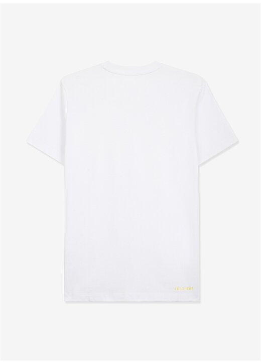 Skechers Yuvarlak Yaka Düz Beyaz Erkek T-Shirt S221052-100 M Graphic Tee Chest Pri 2