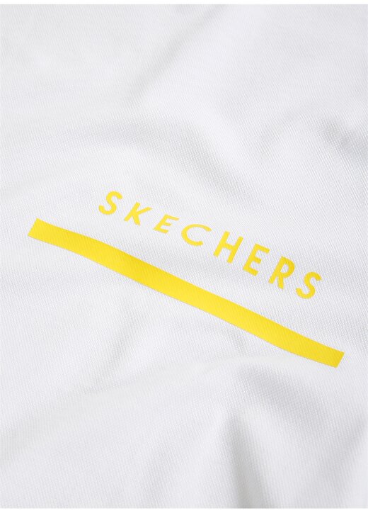 Skechers Yuvarlak Yaka Düz Beyaz Erkek T-Shirt S221052-100 M Graphic Tee Chest Pri 3