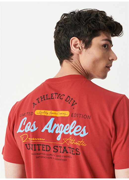 Riders By Lee Bisiklet Yaka Regular Fit Kırmızı Erkek T-Shirt L222679-600 4
