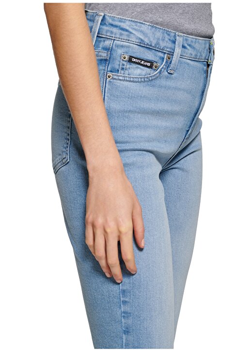 Dkny Jeans Yüksek Bel Straight Paça Regular Straight İndigo Kadın Denim Pantolon E2RK0780 3