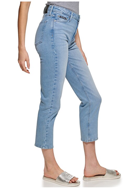 Dkny Jeans Yüksek Bel Straight Paça Regular Straight İndigo Kadın Denim Pantolon E2RK0780 4