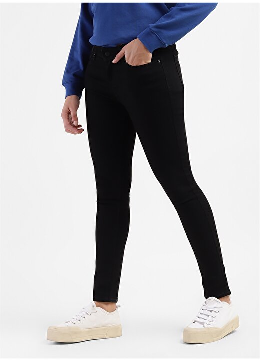 Levis Siyah Kadın Normal Belli Skinny Fit Denim Pantolon 21306-0554 SMU-WB 711 SKINNY Z6660 2