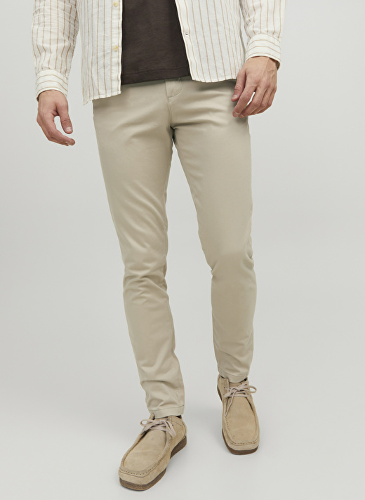 Jack & Jones Normal Bel Slim Fit Bej Erkek Chino Pantolon 12150148_JPSTMARCO JJBOWIE NOOS 3