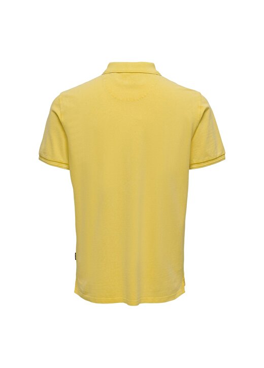 Only & Sons Düz Sarı Erkek Polo T-Shirt 22021769_ONSTRAVIS SLIM WASHED SS P 2