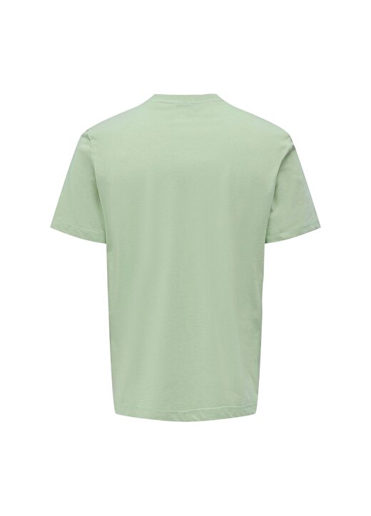 Only & Sons O Yaka Düz Yeşil Erkek T-Shirt 22025208_ONSMAX LIFE REG SS STITCH 4