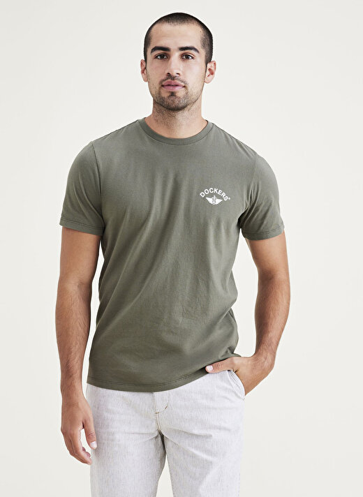 Dockers Bisiklet Yaka Lacivert Erkek T-Shirt A1103-0173 1