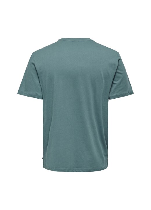 Only & Sons O Yaka Baskılı Yeşil Erkek T-Shirt 22026084_ONSALBERTO REG SUMMER SS T 2