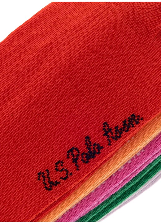 U.S. Polo Assn. 5'Li Kırmızı Kadın Çorap COLORE-IY23 5'LI PAKET 2