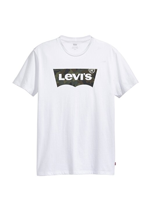 Levis Bisiklet Yaka Baskılı Beyaz Erkek T-Shirt A2083-0016 LSE HOUSEMARK GRAPHIC 3