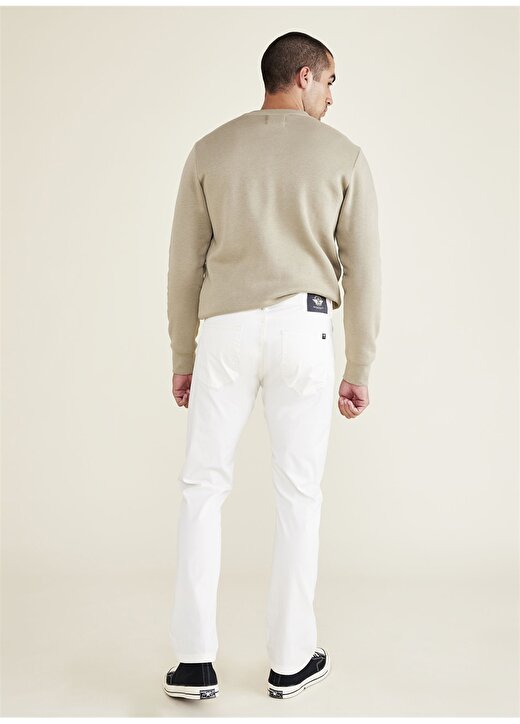Dockers Yüksek Bel Normal Paça Slim Fit Beyaz Erkek Pantolon 56791-0069 2