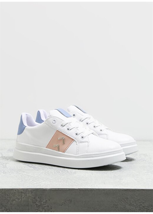 F By Fabrika Beyaz - Mavi Kadın Sneaker BURCHA 2