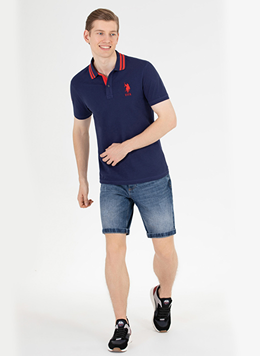 U.S. Polo Assn. Lacivert Erkek Polo T-Shirt GSD01IY023 4