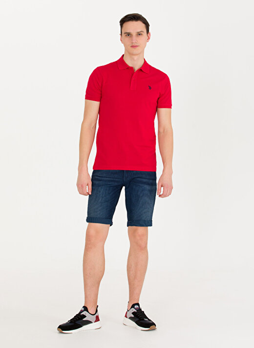 U.S. Polo Assn. Kırmızı Erkek Polo T-Shirt GTP04IY023 4