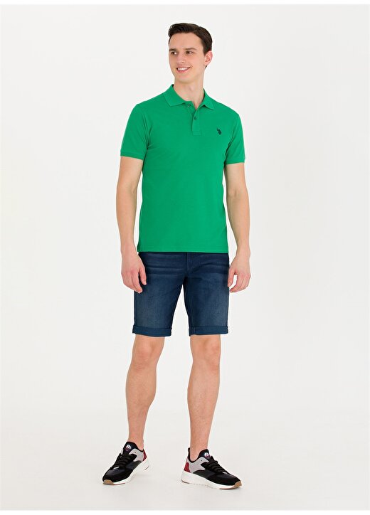 U.S. Polo Assn. Yeşil Erkek Polo T-Shirt GTP04IY023 4