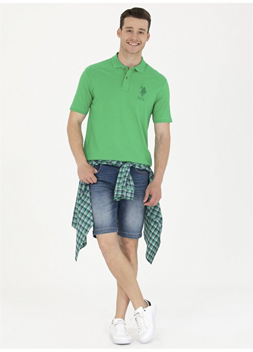 U.S. Polo Assn. Polo Yaka Yeşil Erkek T-Shirt JAMA 4