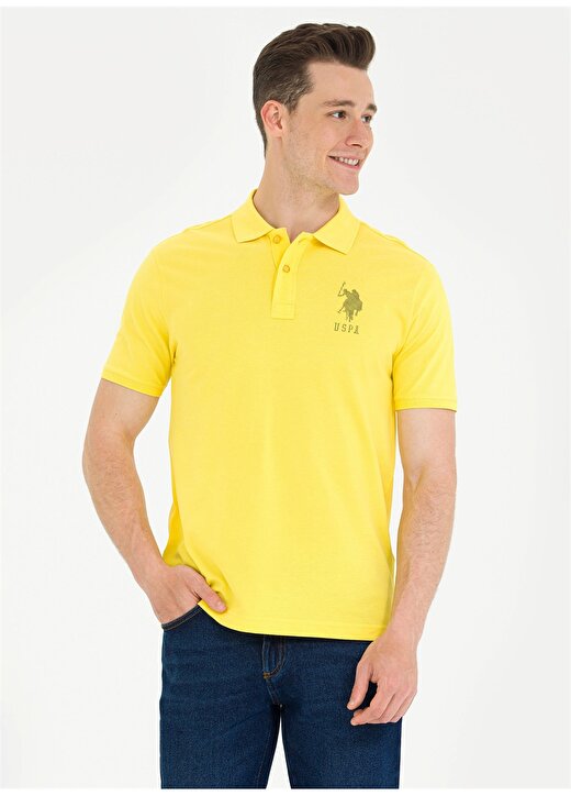 U.S. Polo Assn. Koyu Sarı Erkek Polo T-Shirt JAMA 1