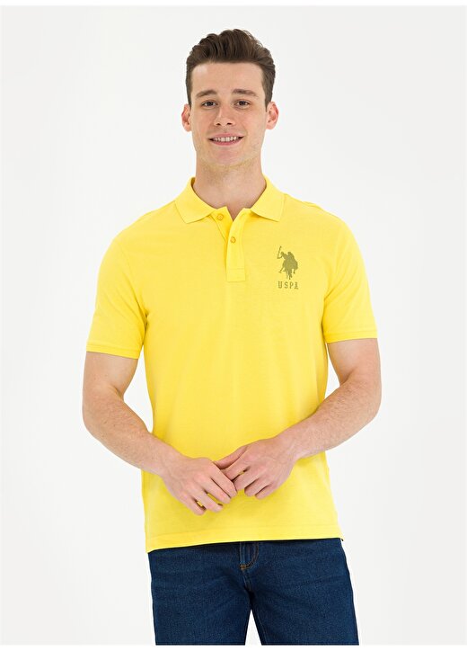 U.S. Polo Assn. Koyu Sarı Erkek Polo T-Shirt JAMA 3