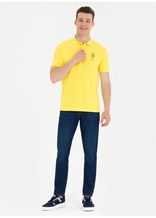 U.S. Polo Assn. Koyu Sarı Erkek Polo T-Shirt JAMA 4