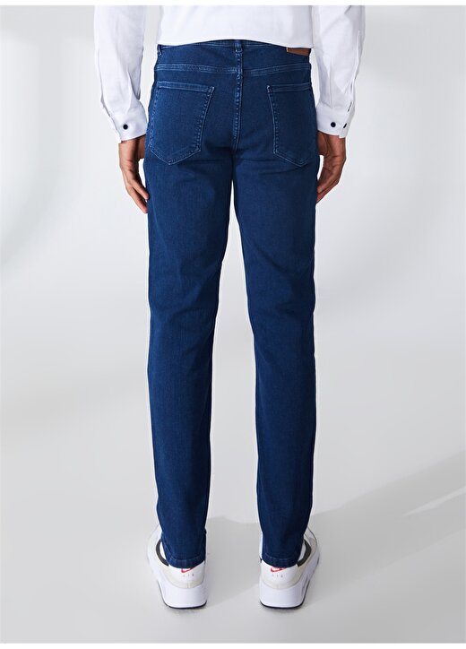 U.S. Polo Assn. Normal Bel Normal Paça Slim Fit Mavi Erkek Denim Pantolon KEON-O 3