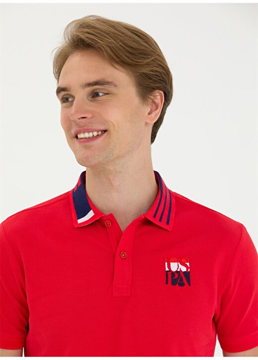 U.S. Polo Assn. Kırmızı Erkek Polo T-Shirt KOMUN 2