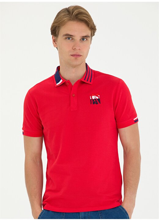 U.S. Polo Assn. Kırmızı Erkek Polo T-Shirt KOMUN 3