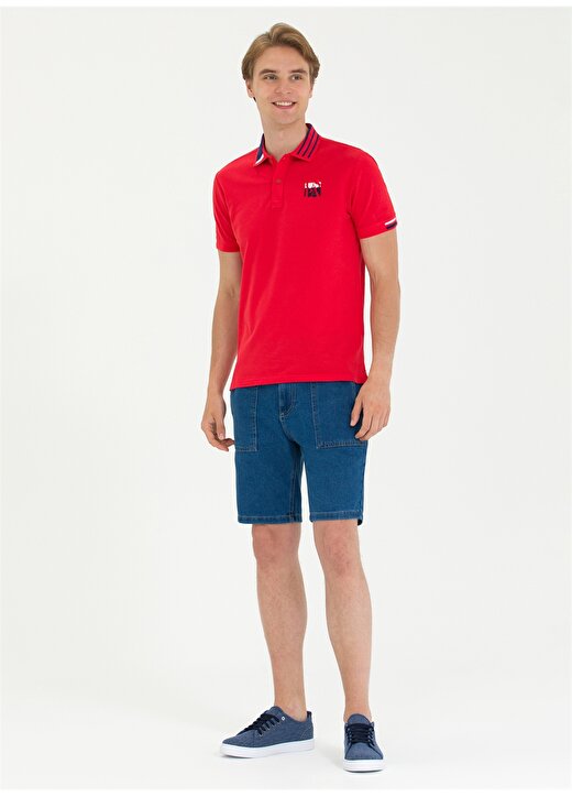 U.S. Polo Assn. Kırmızı Erkek Polo T-Shirt KOMUN 4