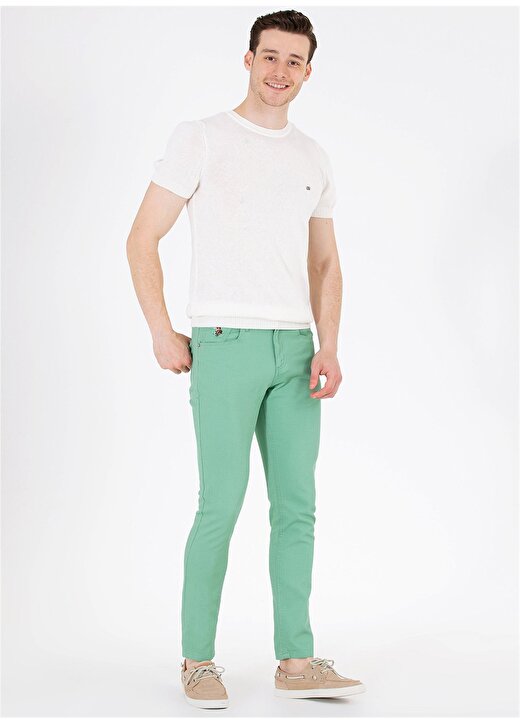 U.S. Polo Assn. Normal Bel Normal Paça Slim Fit Koyu Yeşil Erkek Pantolon MICHAEL23Y 1