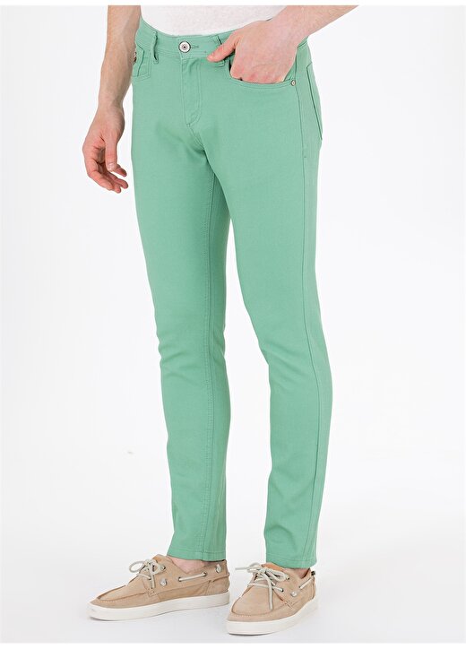 U.S. Polo Assn. Normal Bel Normal Paça Slim Fit Koyu Yeşil Erkek Pantolon MICHAEL23Y 2