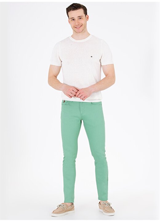 U.S. Polo Assn. Normal Bel Normal Paça Slim Fit Koyu Yeşil Erkek Pantolon MICHAEL23Y 3