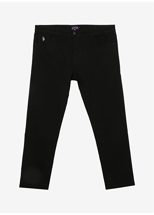 U.S. Polo Assn. Normal Bel Normal Paça Slim Fit Siyah Erkek Denim Pantolon POTTA 1